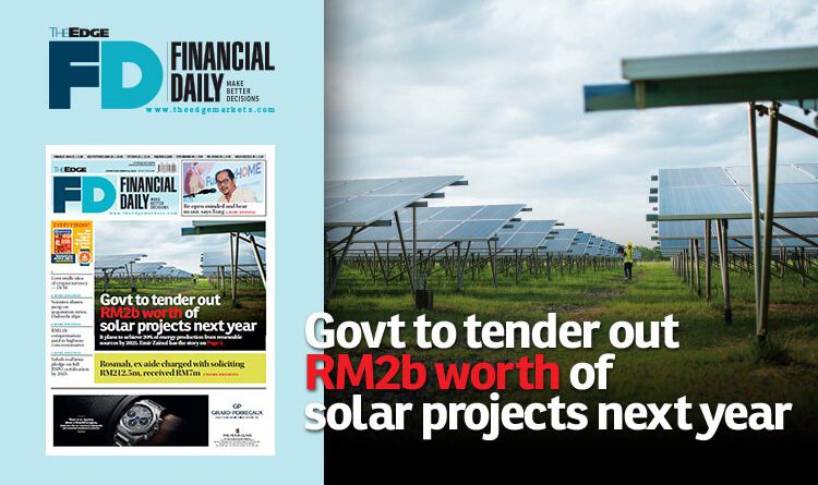 Govt to tender out RM2b worth of solar projects next year