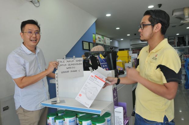 Face masks sold out at many places in Pasir Gudang