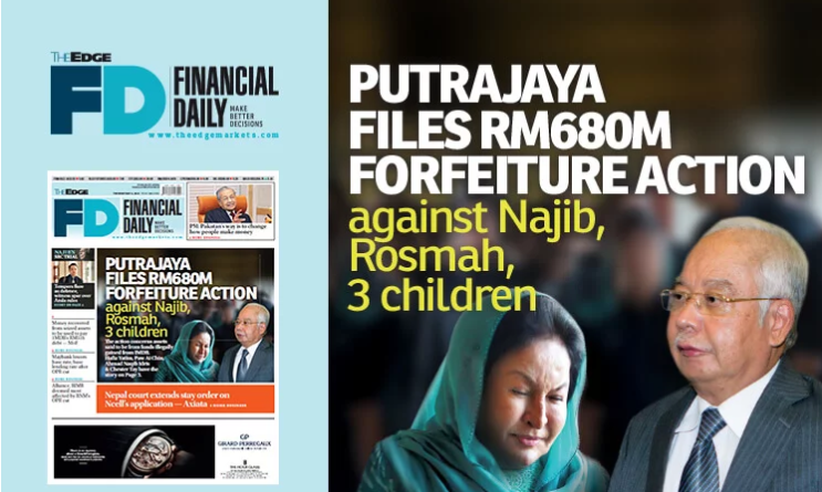 Putrajaya files RM680m forfeiture action against Najib, Rosmah, others