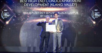 MRCB Land Wins Best High End Condo/Apartment Development (Klang Valley) Award For TRIA Seputeh In 9 Seputeh