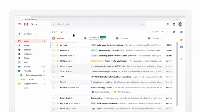 Gmail’s ‘dynamic email’ rolls out to everyone July 2