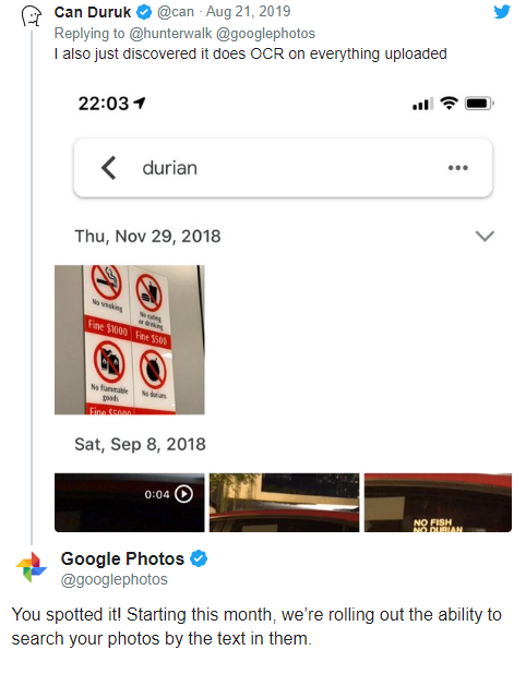 Google Photos now allows you to search for text in your pics