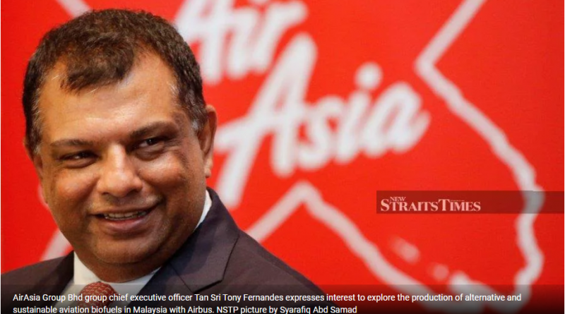 AirAsia eager to introduce bio-fuel powered flight, supported by Airbus