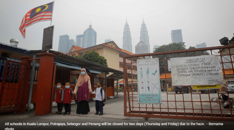 All schools in KL, Putrajaya, Selangor and Penang closed till Friday