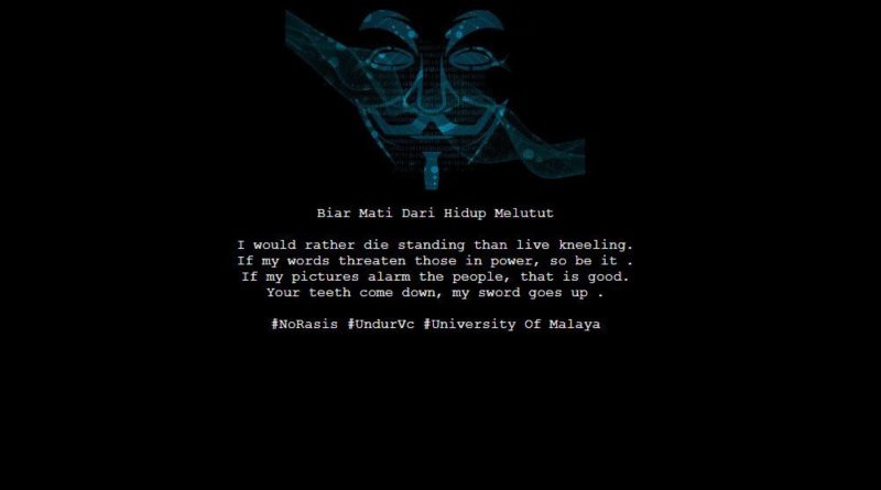 Universiti Malaya E-Pay portal is down after being defaced