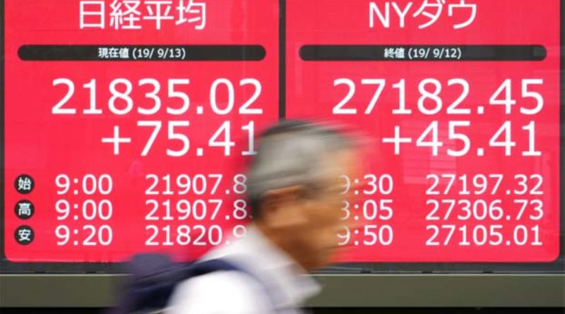 Asia shares reach three-month peak as risk embraced