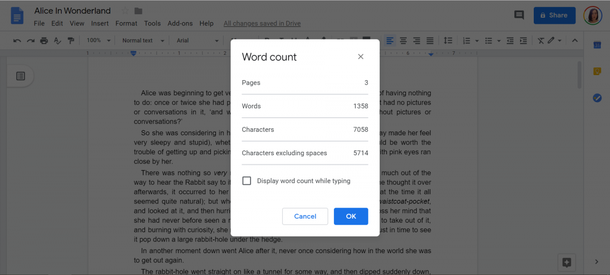 How to check the word count of any document on Google Docs, and keep the word count on your screen as you type