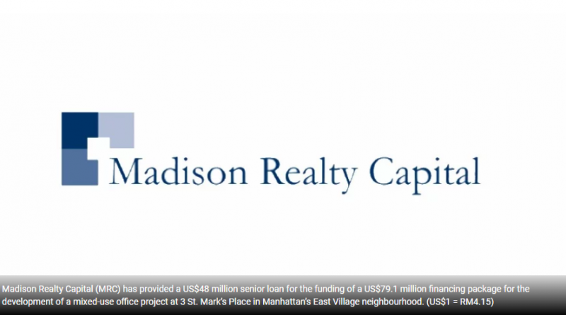 Madison Realty Capital offers USD 48 million loan for project in Manhattan
