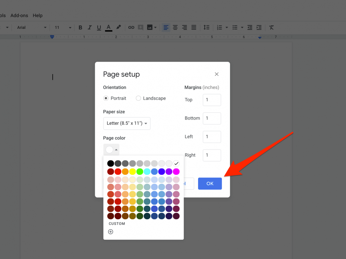 How to change the background color on Google Docs in 5 steps, to customize your documents