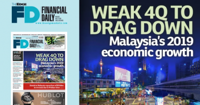 Weak 4Q to drag down M’sia’s 2019 economic growth