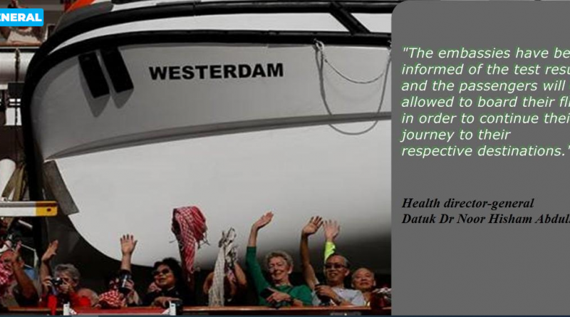 Six passengers of cruise ship 'Westerdam' test negative for COVID-19, says Health DG
