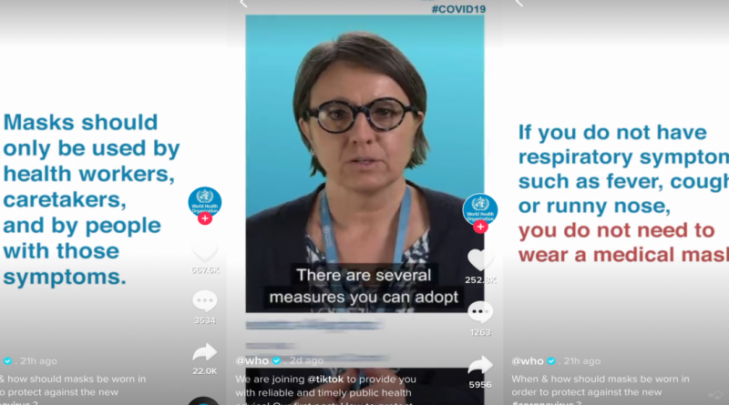 The World Health Organization joined TikTok to post ‘reliable’ advice about the coronavirus amid a stream of memes and misinformation