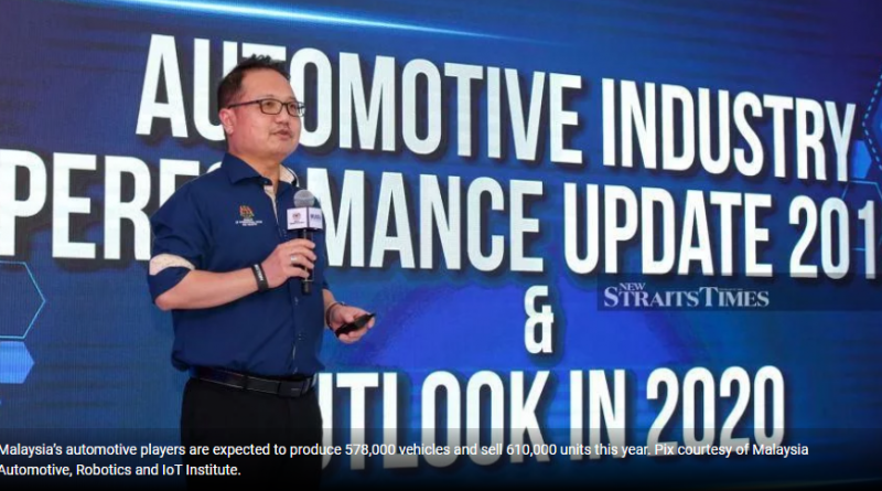 Malaysia's vehicle sales expected at 610,000 units in 2020