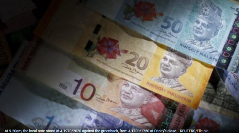 Ringgit falls against all major currencies